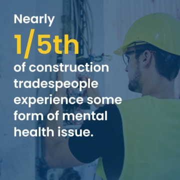The construction industry loses more workers to suicide than workplace accidents. 