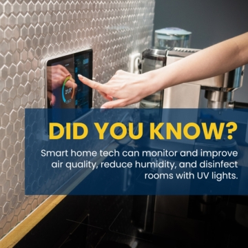 Smart home tech can monitor and improve air quality, reduce humidity, and disinfect rooms with UV lights.