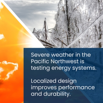 Severe weather in the Pacific Northwest is testing energy systems and localized design improves performance and durability.