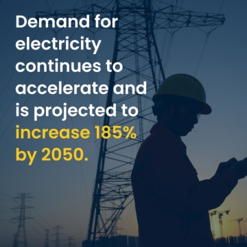 Electricity demand projections show a 185% increase by 2050.