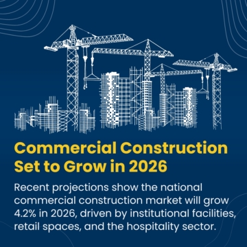 Commercial construction set to grow in 2026.