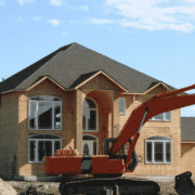 Residential construction on a new house.